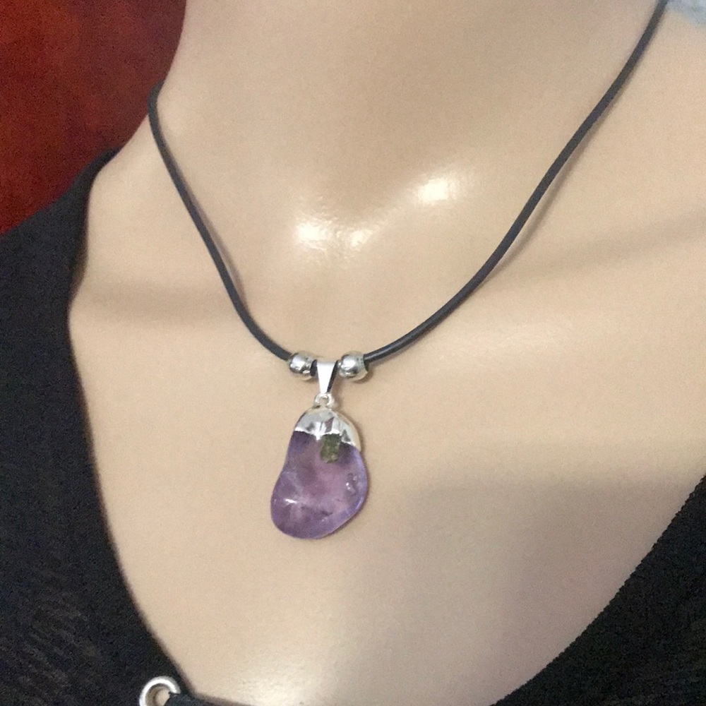 NEW- Tumbled Amethyst Pendant